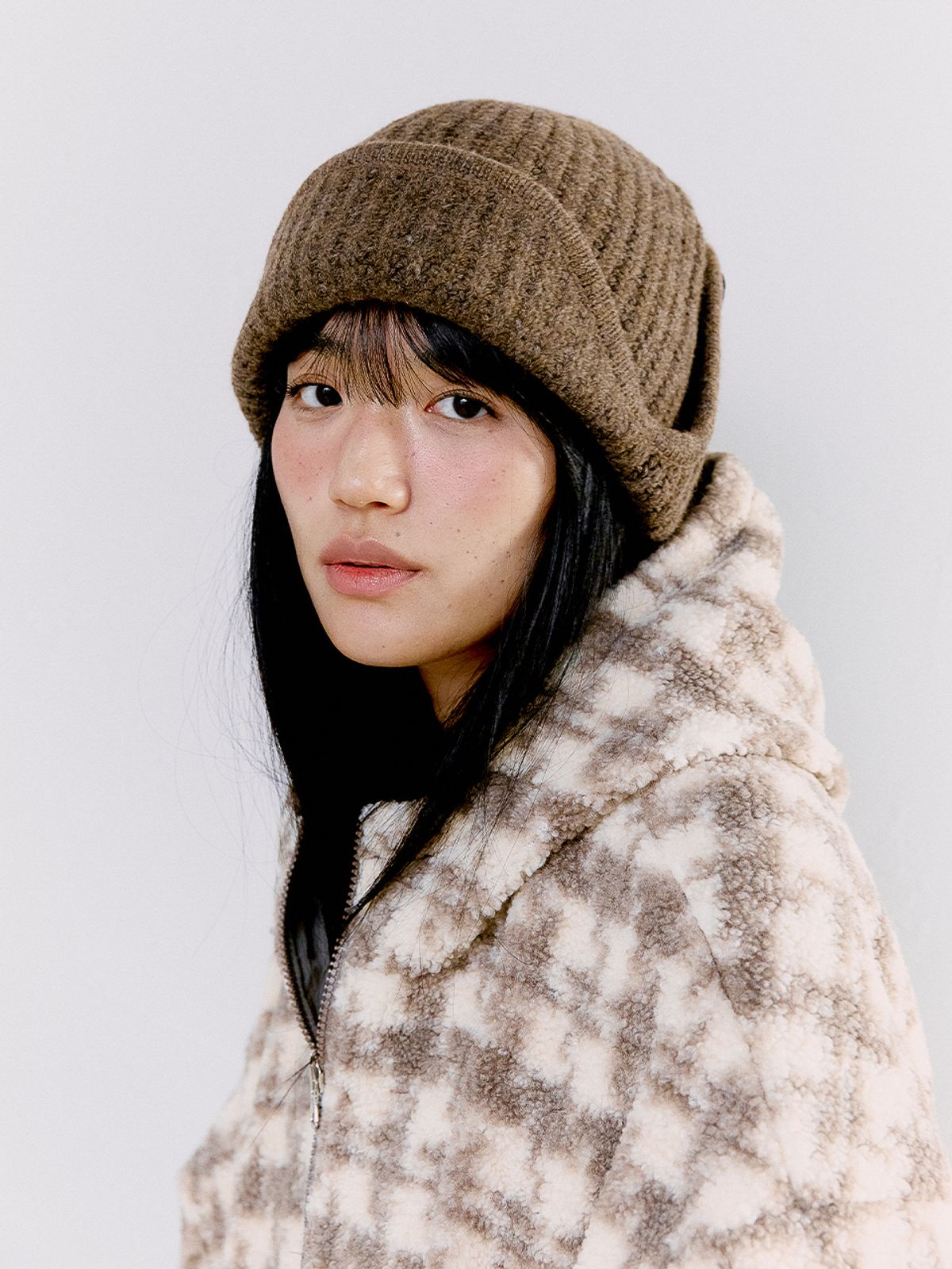 오피쉬(OAFISH) TWO-WAY EARFLAP BEANIE, BROWN