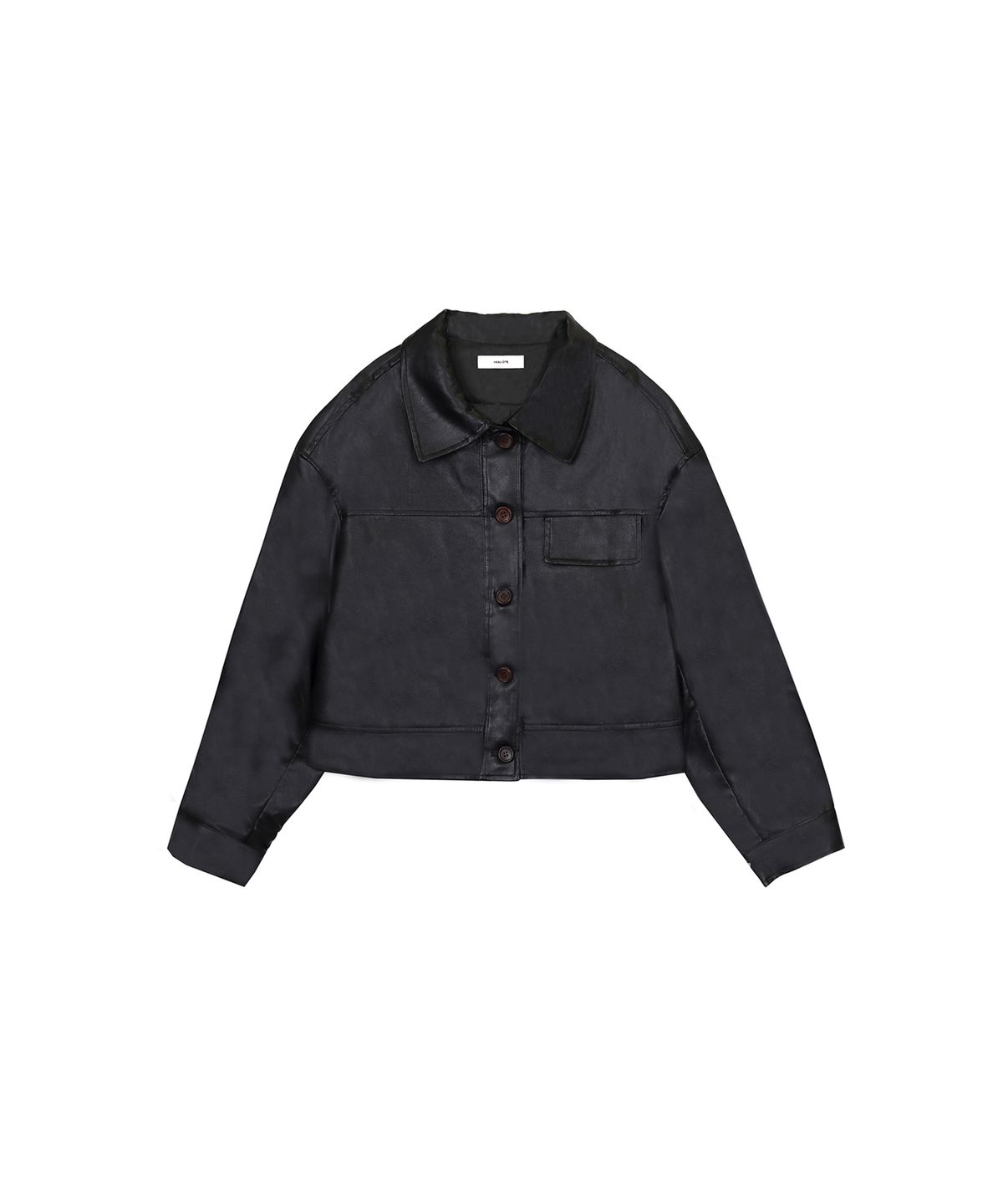 힐리오트(HEALIOTE) SYNTHETIC LEATHER WESTERN JACKET_BLACK