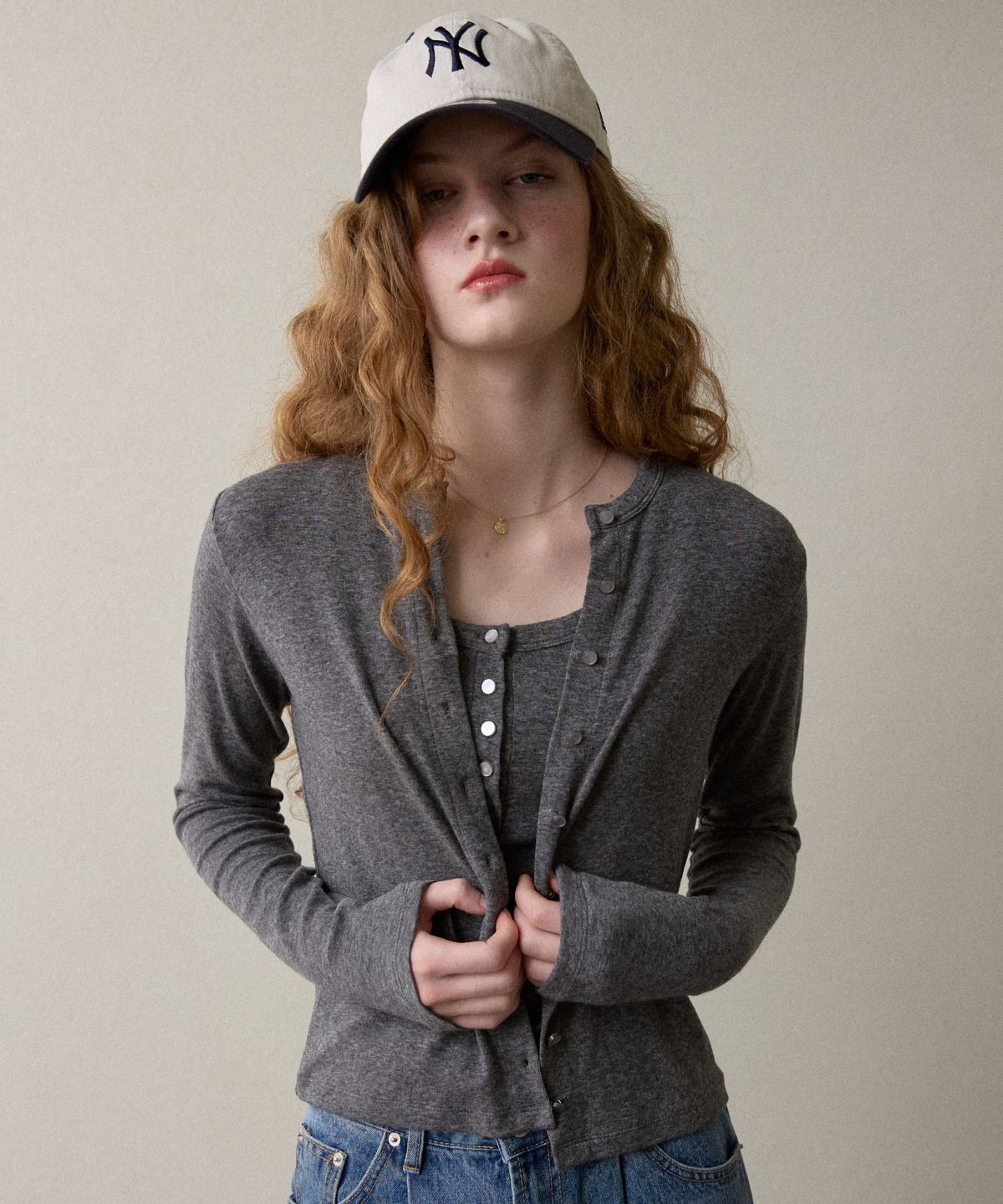 오픈도어스튜디오(OPENDOORSTUDIO) aw sleeve cardigan gray