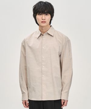 컴포트 섀도우 스트라이프 셔츠 (BEIGE)