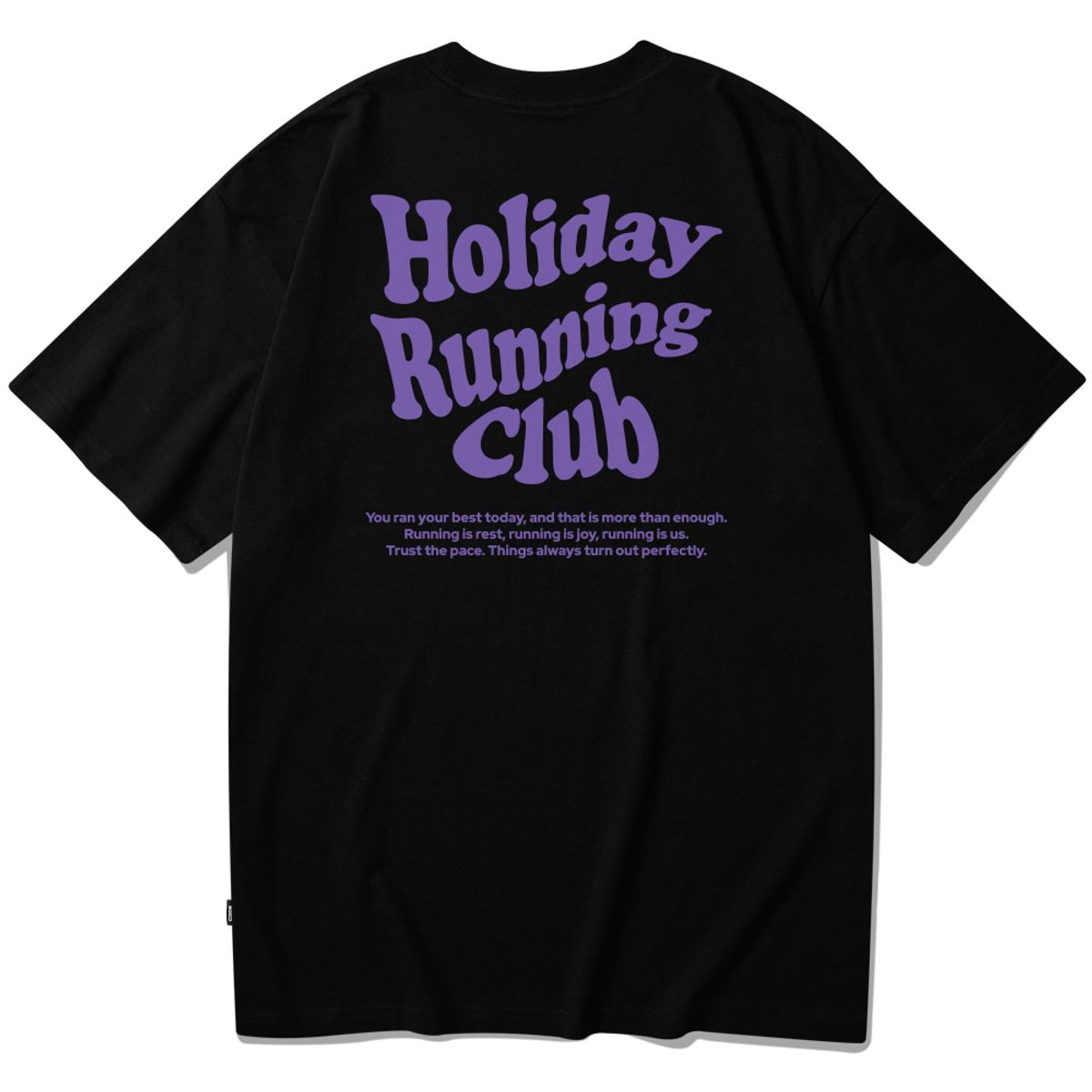 스플래시코드(SPLASHCODE) 반팔 티셔츠 블랙 - 홀리데이 러닝 클럽(Holiday Running Club)
