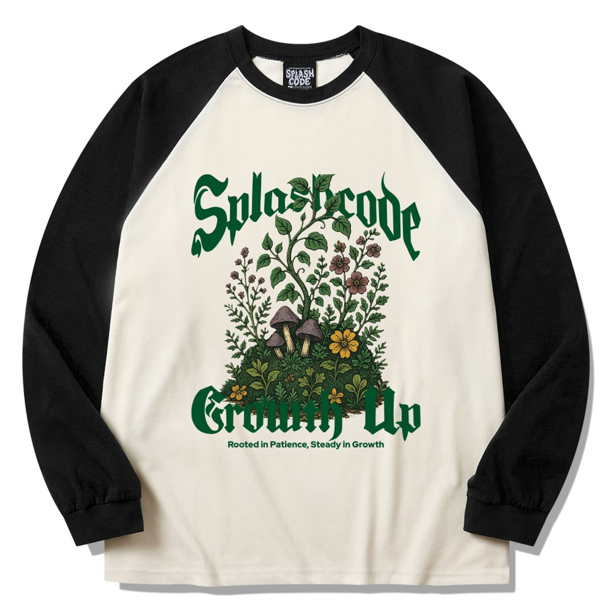 스플래시코드(SPLASHCODE) 래글런 롱슬리브 크림 - 그로우쓰(Growth Up)