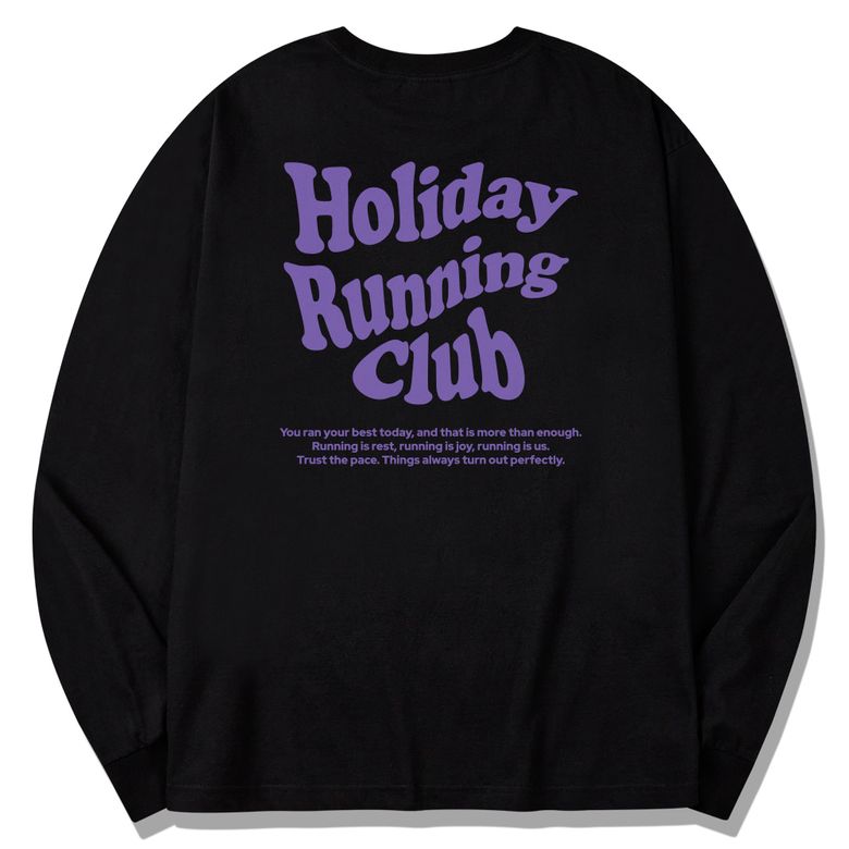 롱슬리브 블랙 - 홀리데이 러닝 클럽(Holiday Running Club)
