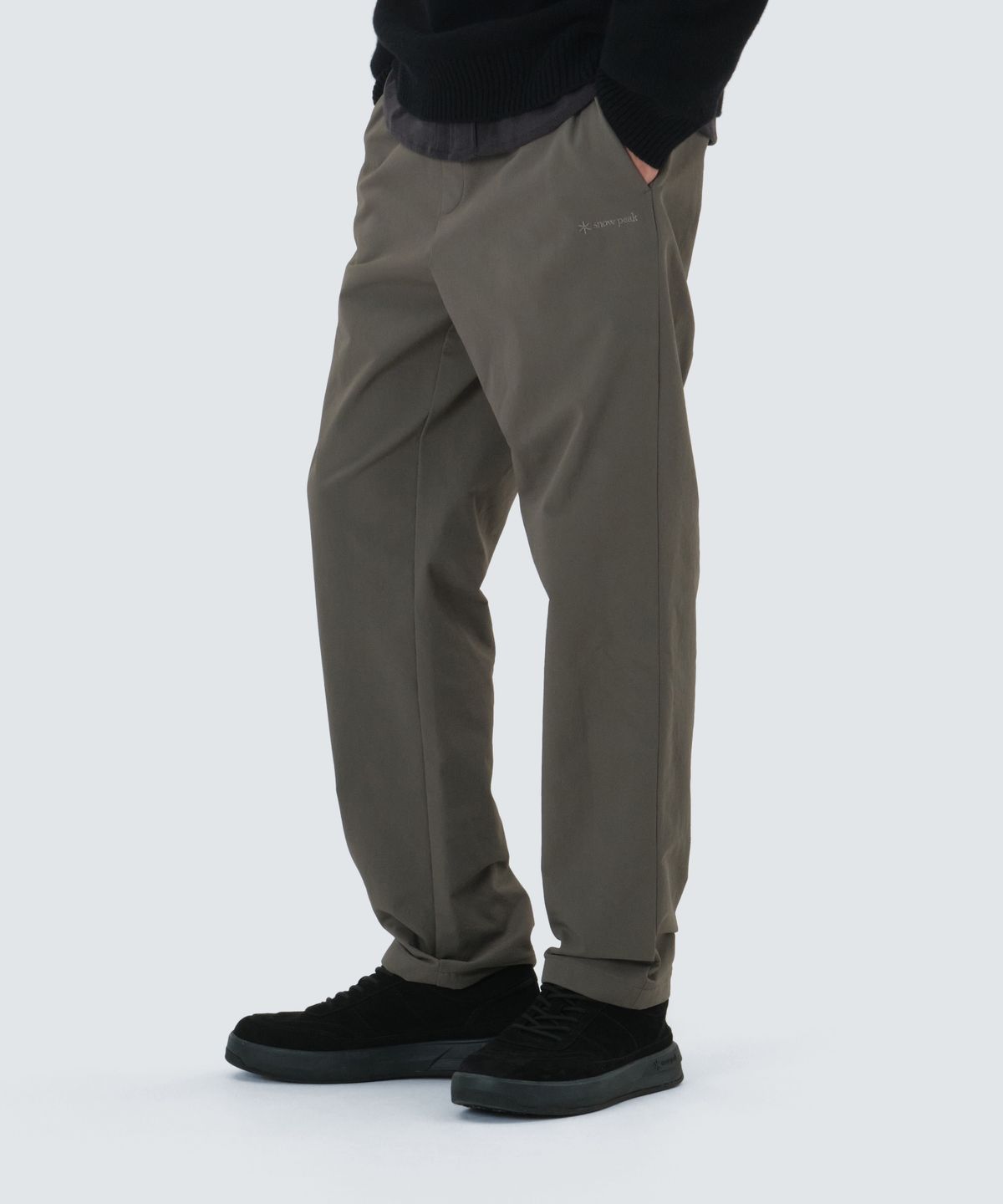 스노우피크 어패럴(SNOWPEAK APPAREL) 라고 약기모 슬림 밴딩 팬츠 (S25WMTPT38) Dark Khaki
