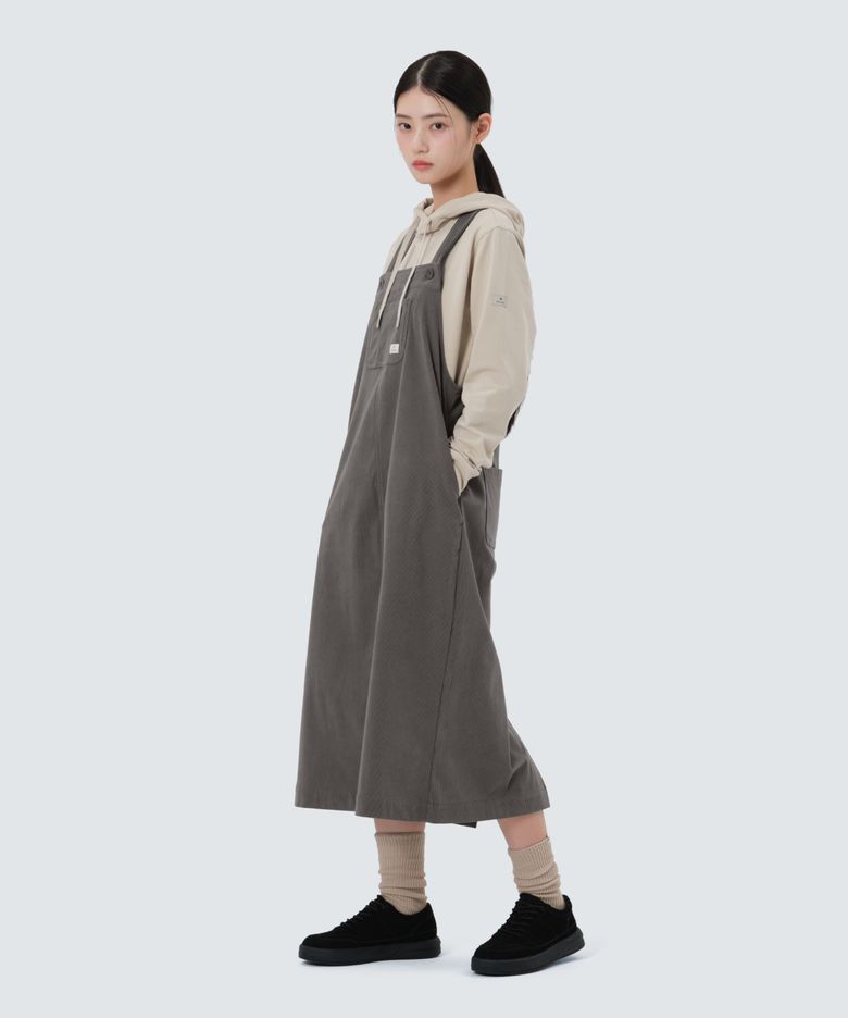 코듀로이 여성 오버롤 원피스 (S25WWFOP73) Dark Gray