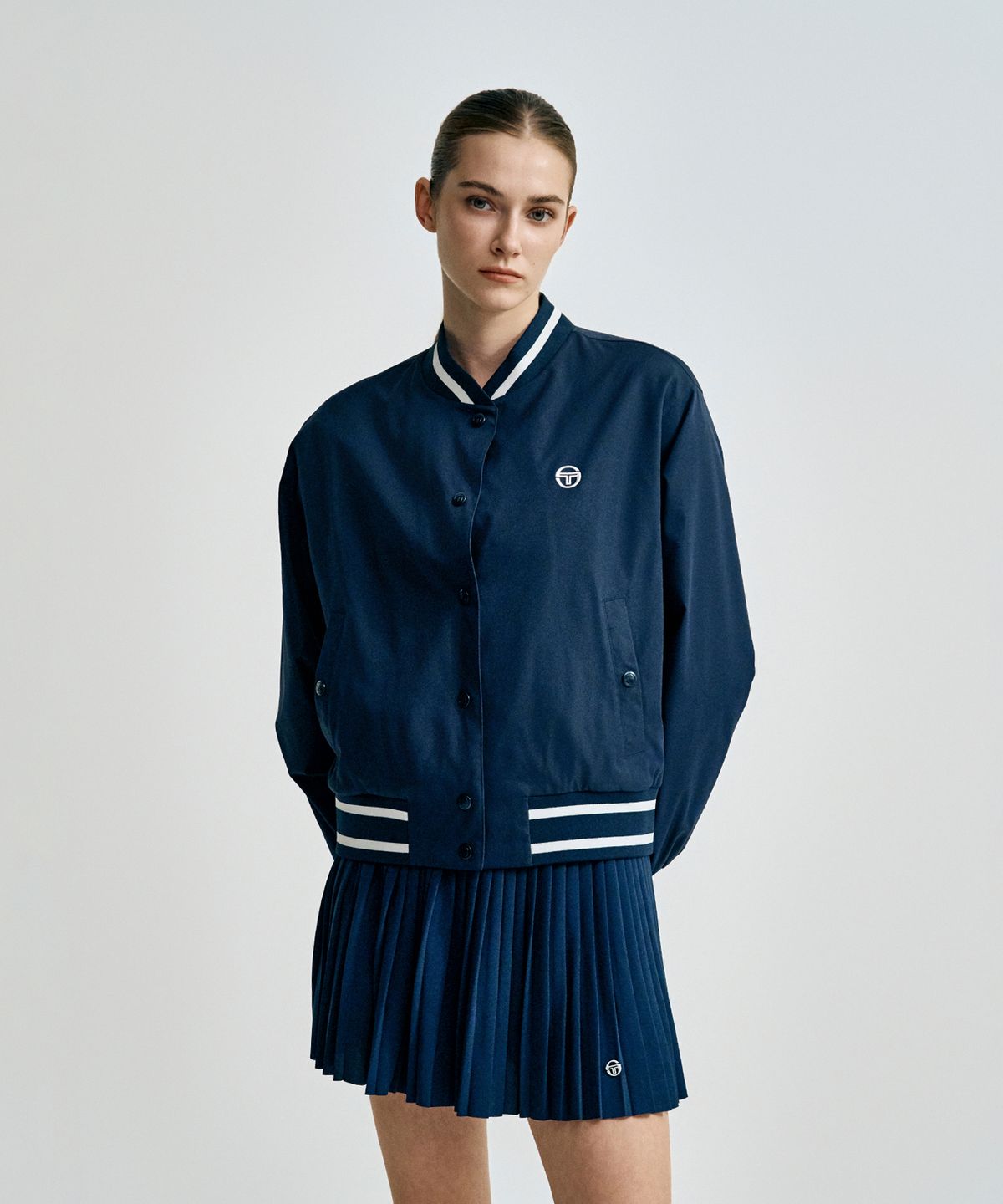 세르지오 타키니(SERGIO TACCHINI) U 바시티 우븐 자켓