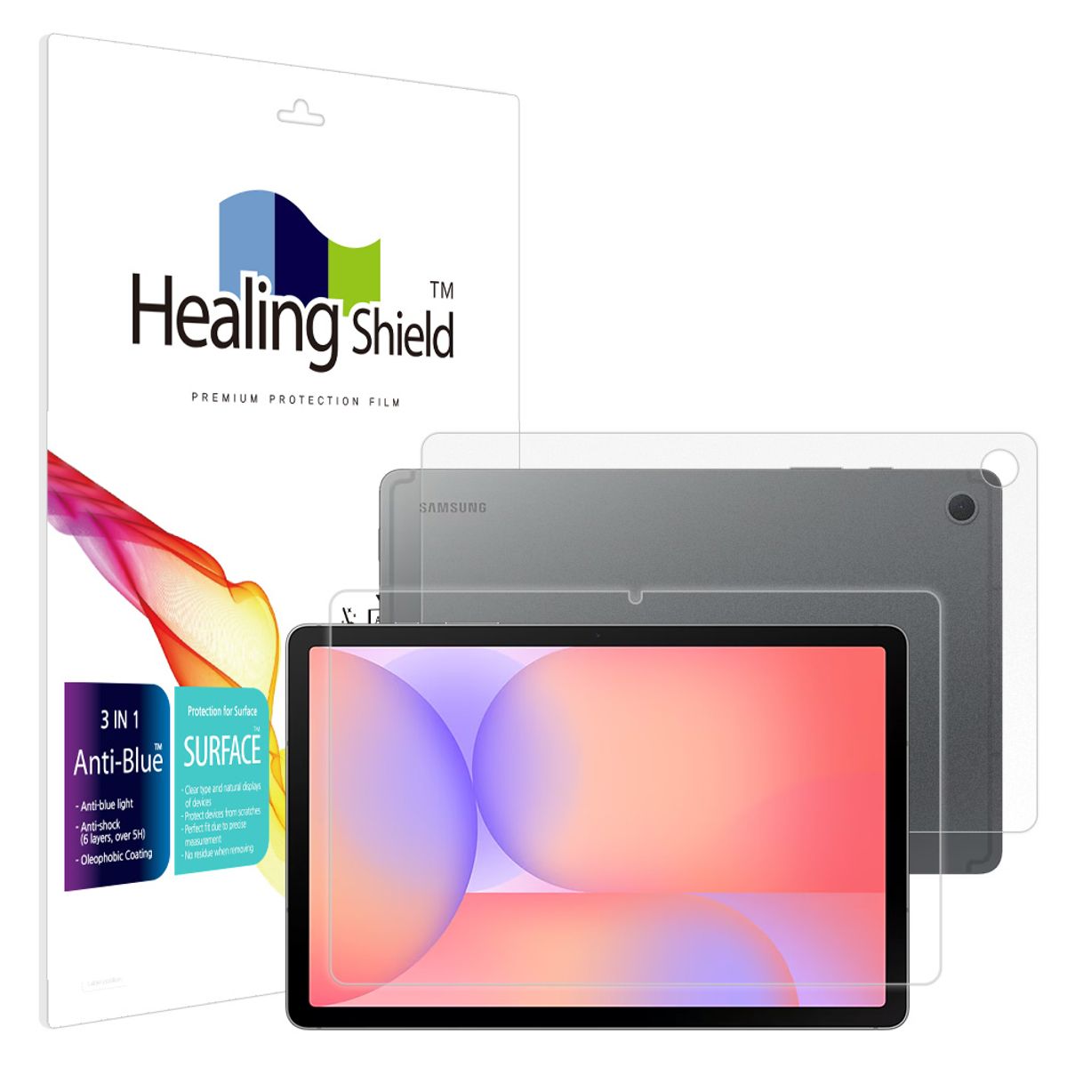 힐링쉴드(HEALINGSHIELD) 갤럭시탭S10 라이트 블루라이트차단 액정보호필름1매 후면1매