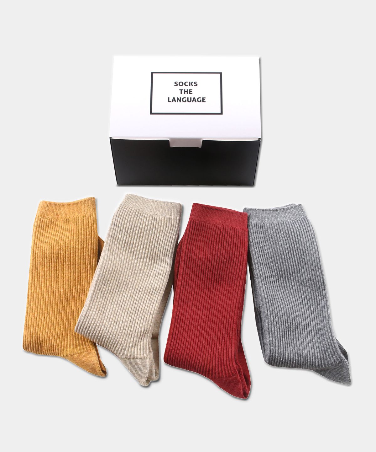 삭스더랭귀지(SOCKS THE LANGUAGE) 포인트 골지 양말(4SET)