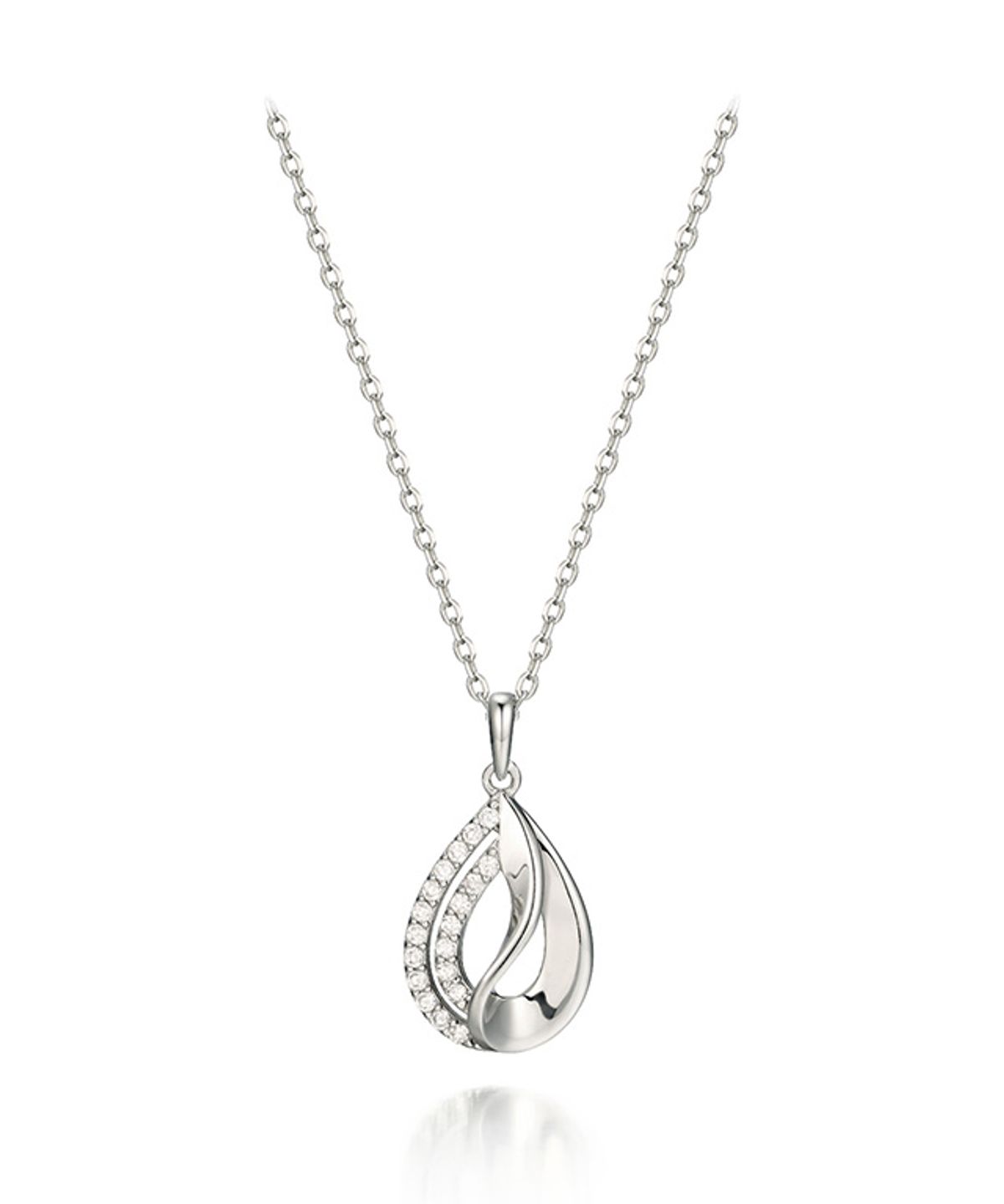 가이거주얼리(GEIGERJEWELRY) 하프 큐빅 물방울 목걸이 GISVNN026