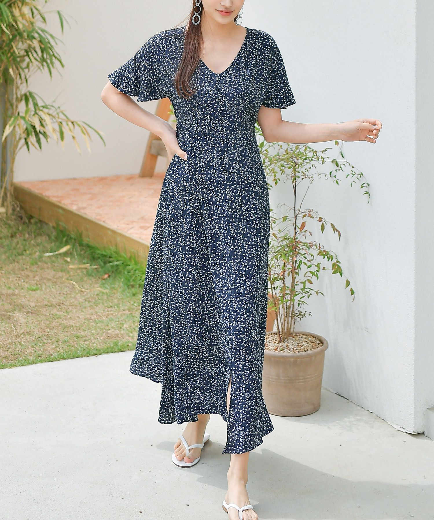 blue vintage dress amazon Courtney Dress / Cornflower Blue Geo Cornflower Blue Geo / M main image 0