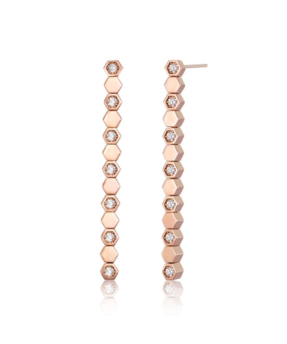 가이거주얼리(GEIGERJEWELRY) 14K GF 헥사 글로우 드롭 귀걸이 GIGFEE014