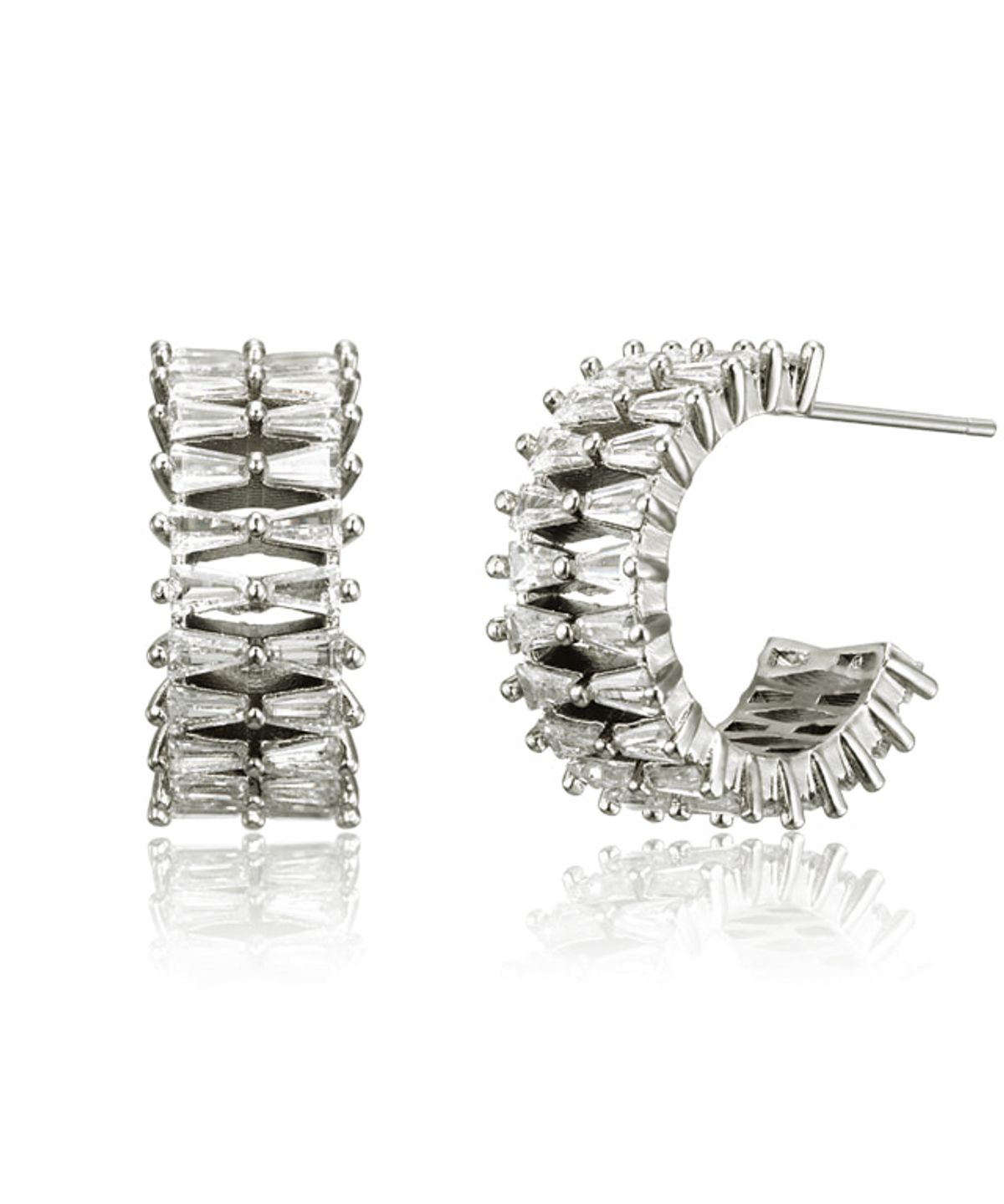 가이거주얼리(GEIGERJEWELRY) 볼드 트라이앵글 스톤 귀걸이 GISVEE161 (실버925 PIN)