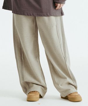 리벳 트랙 스트링 팬츠 (그레이)