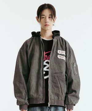 패치 레터링 MA-1 항공점퍼 (차콜)