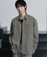 코튼 워시드 오버 셔츠 자켓 [카키]