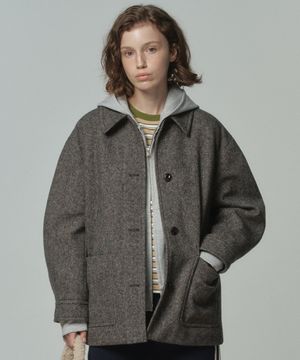 우먼 울 하프 코트 (2Color)