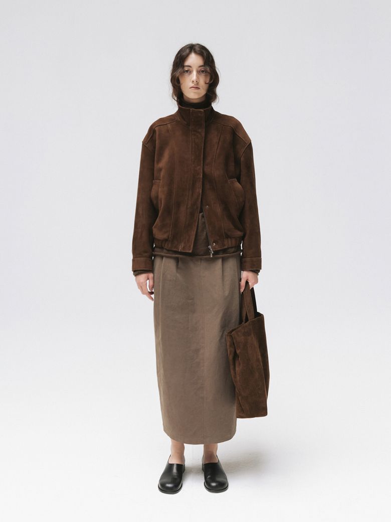 leather jumper (brown suede)