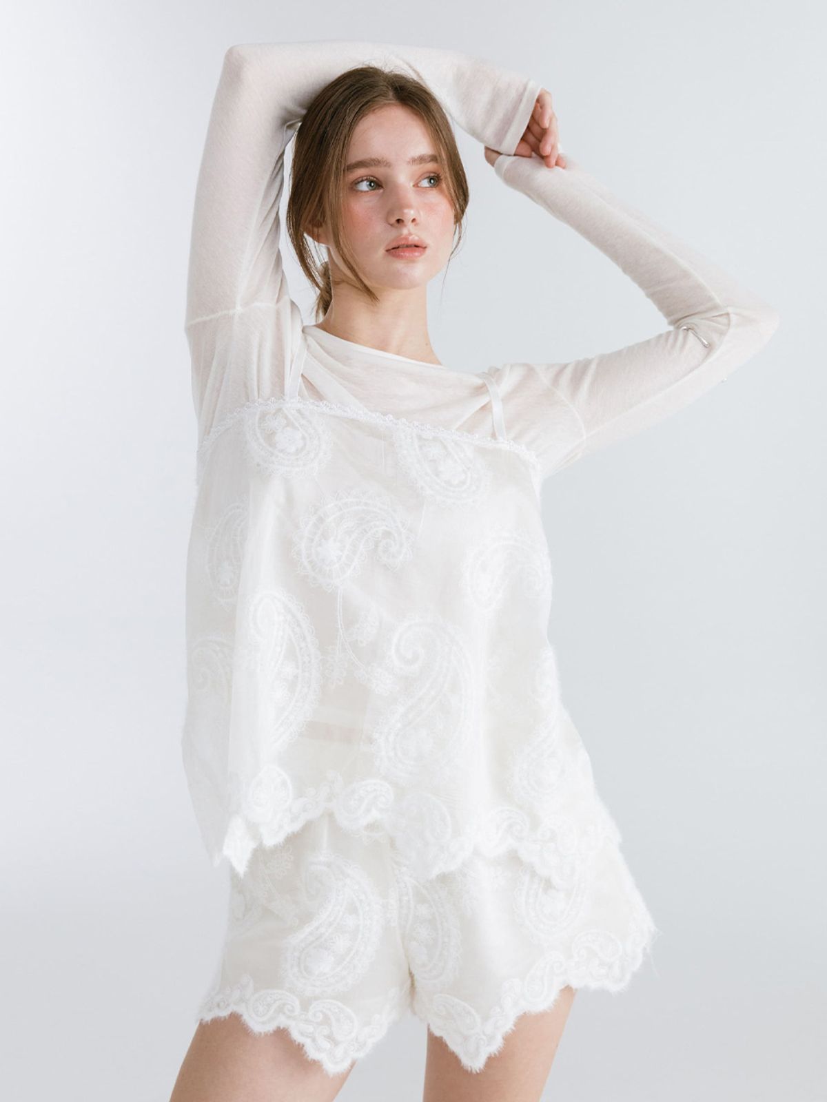 모이페어(MOIFAIRE) SEE-THROUGH ORGANZA BUSTIER / IVORY