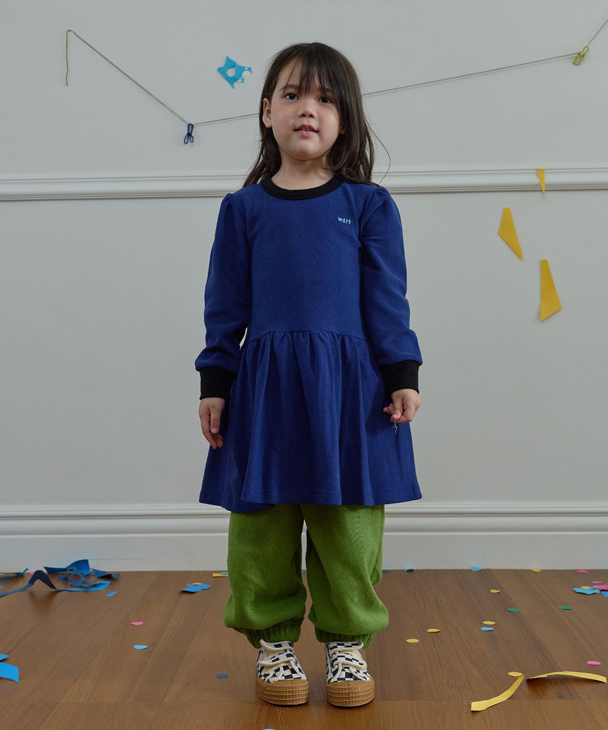 왓두유띵크어바웃(WHATDOYOUTHINKABOUT) 5073. 숄더 퍼프 원피스 _ 블루