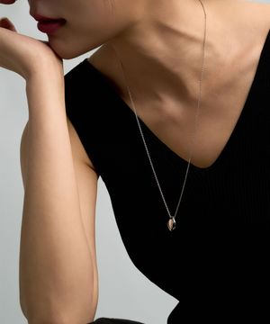 실버 925 모노 드롭 롱넥 목걸이 LLNS51360S