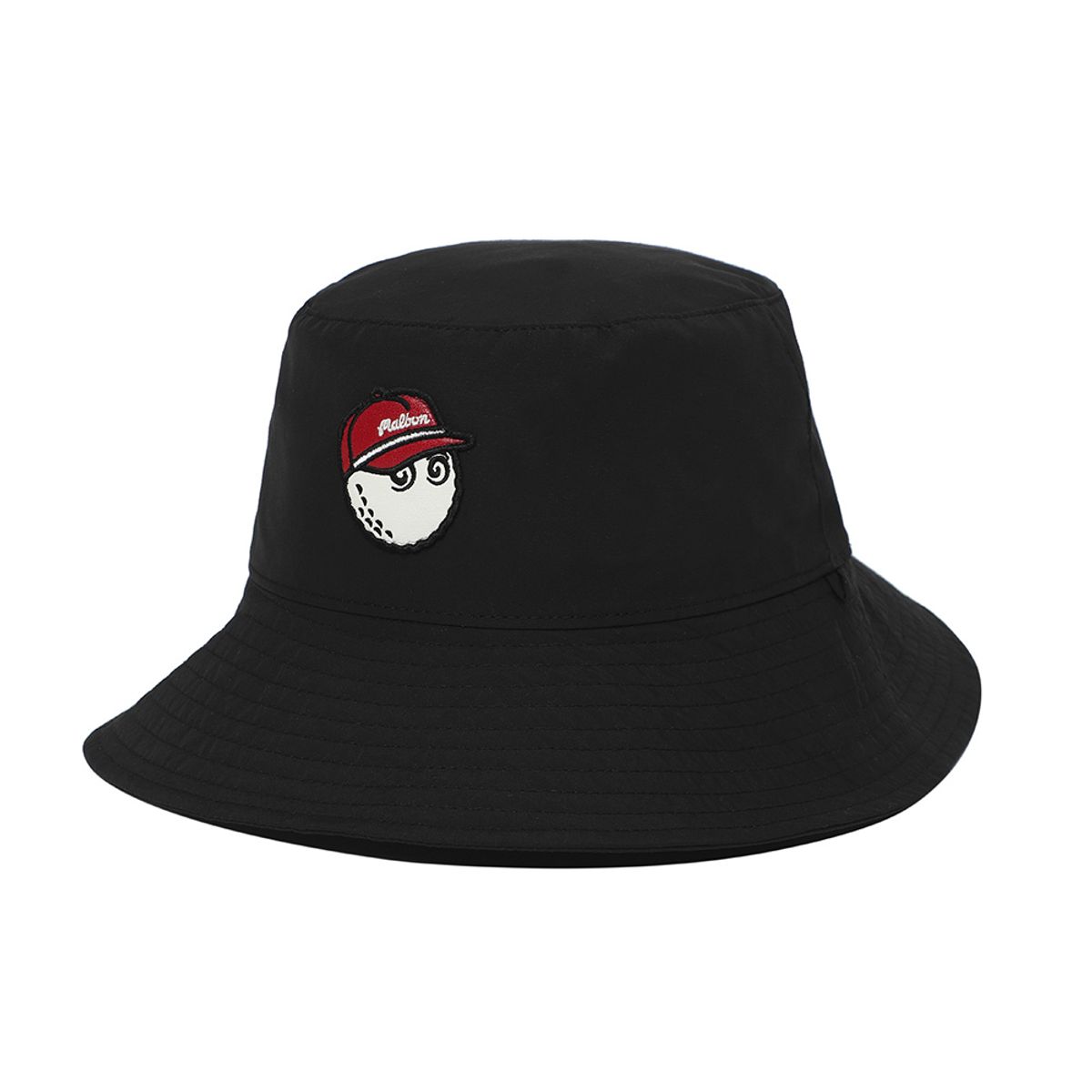 말본 골프(MALBON GOLF) 패턴 리버시블 버킷햇 BLACK