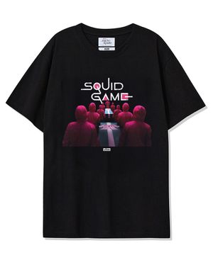 [얼킨x오징어게임3] 핑크 코핀 티셔츠_블랙