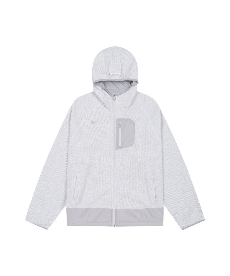 커브드 조직감 점퍼 (라이트 그레이)