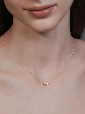 [sv925] swarovski pearl & ball necklace