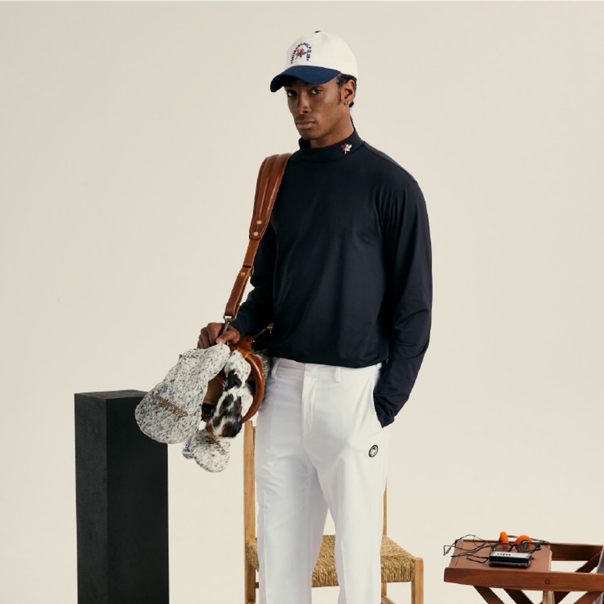 페인터골프(PAYNTR GOLF) PAYNTR X KHALHON 컴프레션 롱슬리브 셔츠 남성(블랙)