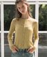 플러프 니트 가디건 - 머스타드