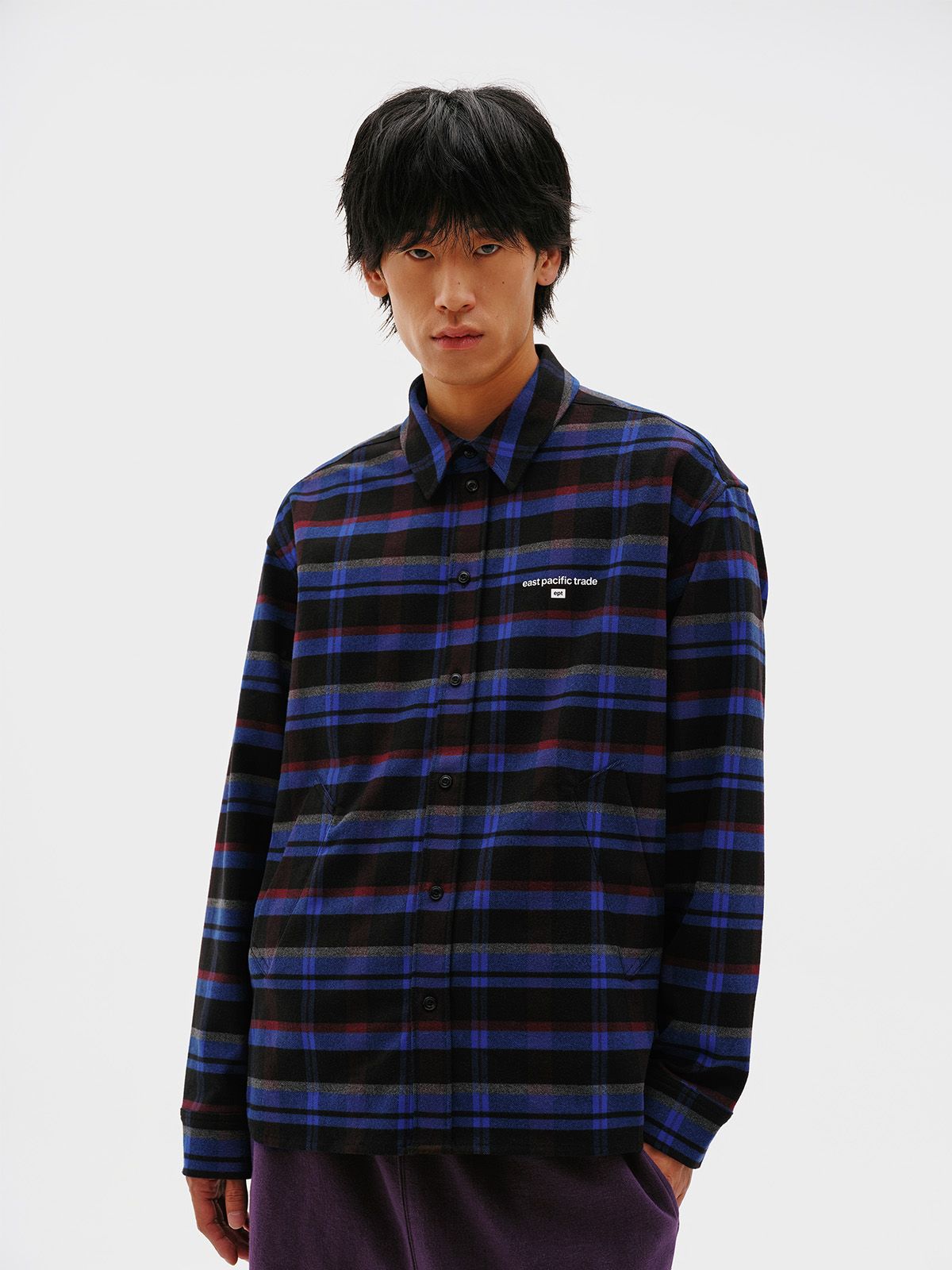 이피티(EPT) CHECKED FLANNEL SHIRT (BLUE)