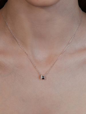 [sv925] duo ring pendant necklace
