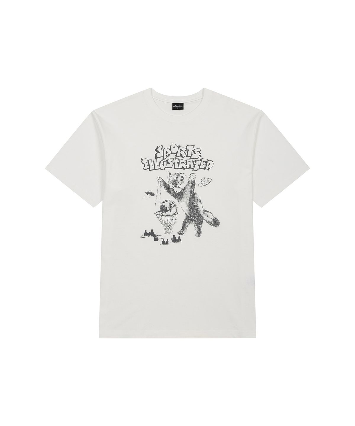 스포츠 일러스트레이티드(SPORTS ILLUSTRATED) 라쿤 그래픽 반팔 티셔츠 (아이보리)