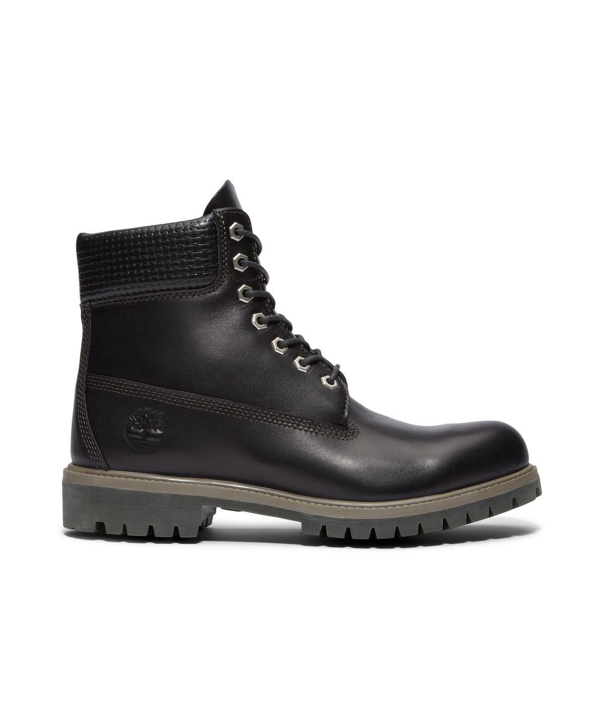 팀버랜드(TIMBERLAND) (남성) 프리미엄 6인치 레이스 워터프루프 부츠 - 블랙 풀 그레인:다크 브라운 / A2P6W-A3L