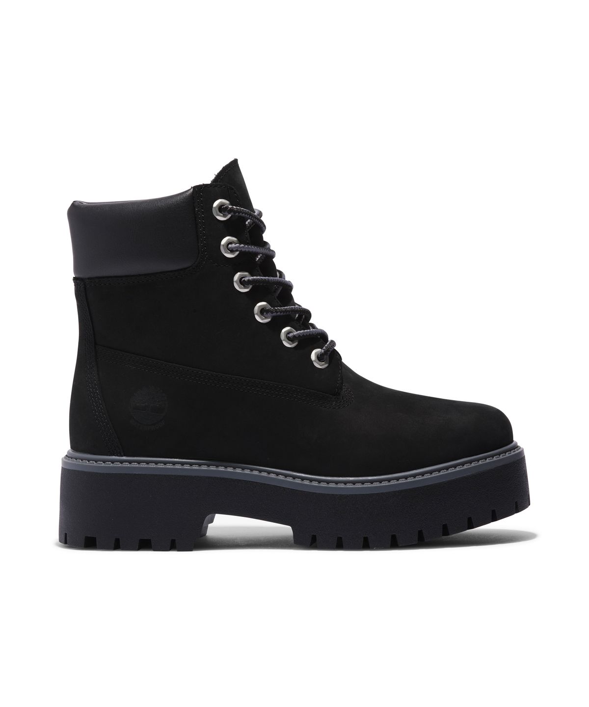 팀버랜드(TIMBERLAND) (여성) 스톤 스트릿 6인치 레이스 워터프루프 부츠 - 제트 블랙 / A5RH5-015