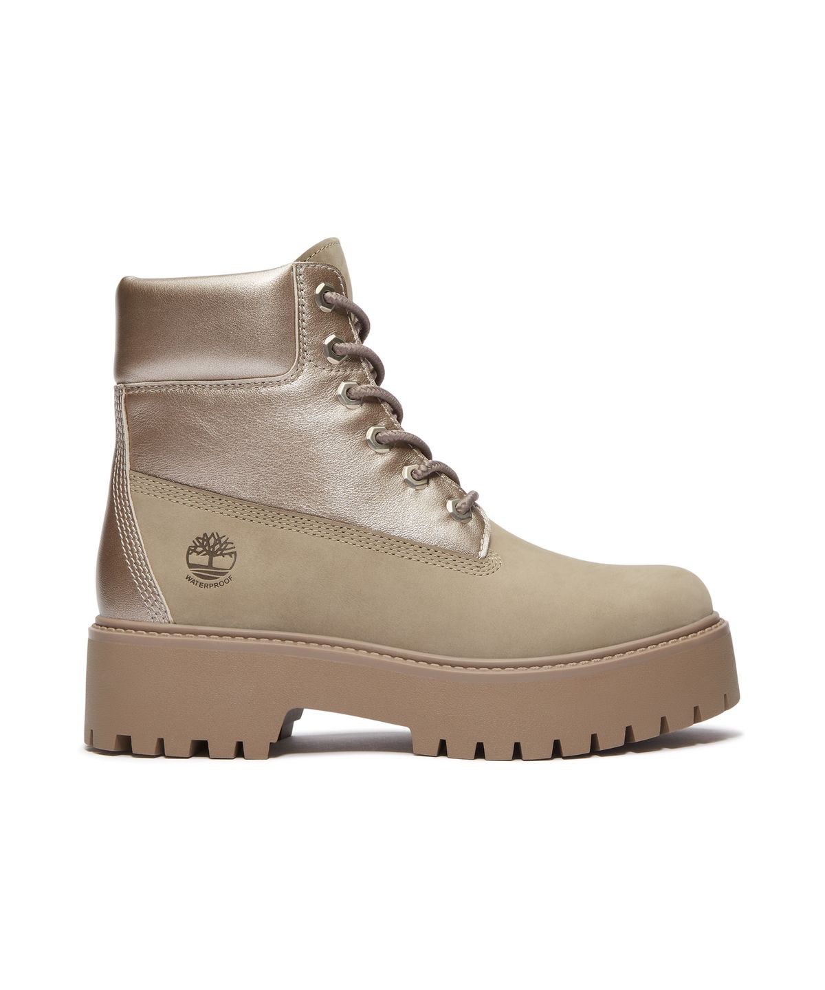 팀버랜드(TIMBERLAND) (여성) 스톤 스트릿 6인치 레이스 워터프루프 부츠 - 미디엄 그레이 누벅 / A2H3C-EL8