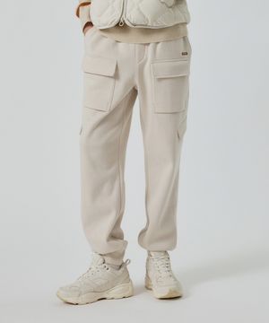 더블 플리스 카고 조거 팬츠 [베이지]_HF4TP069
