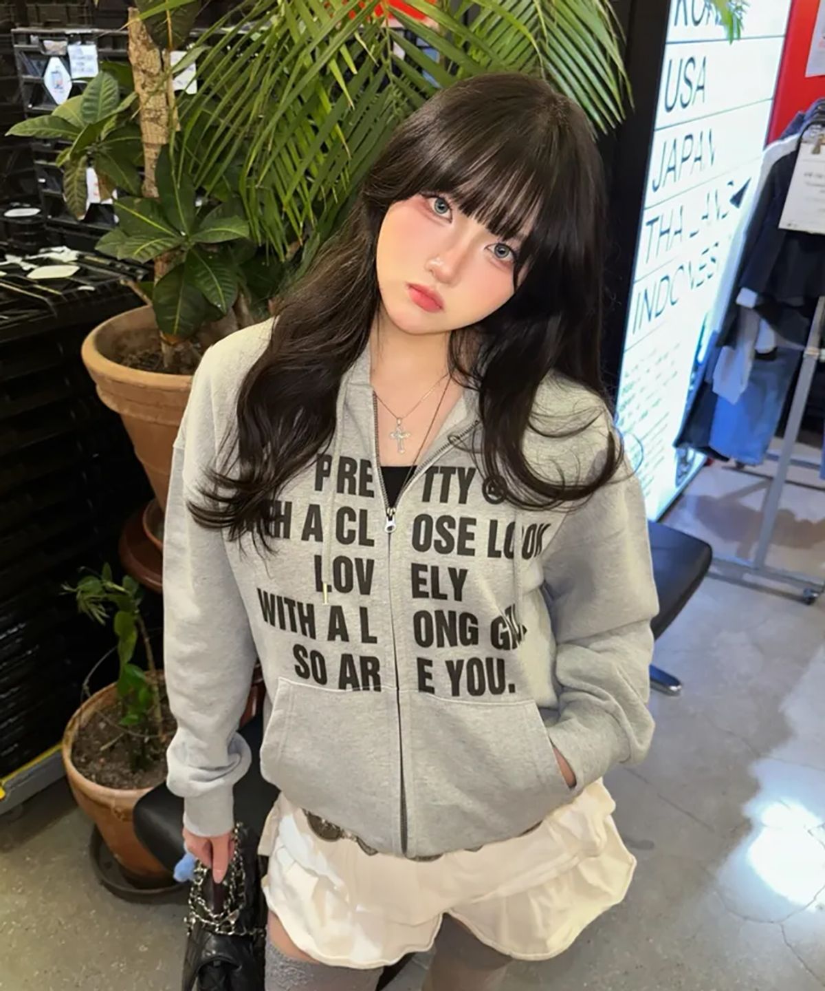 코소(COSO) 위드 유 코소 투웨이 후드집업(GREY)