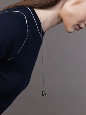 melted oval pendant necklace