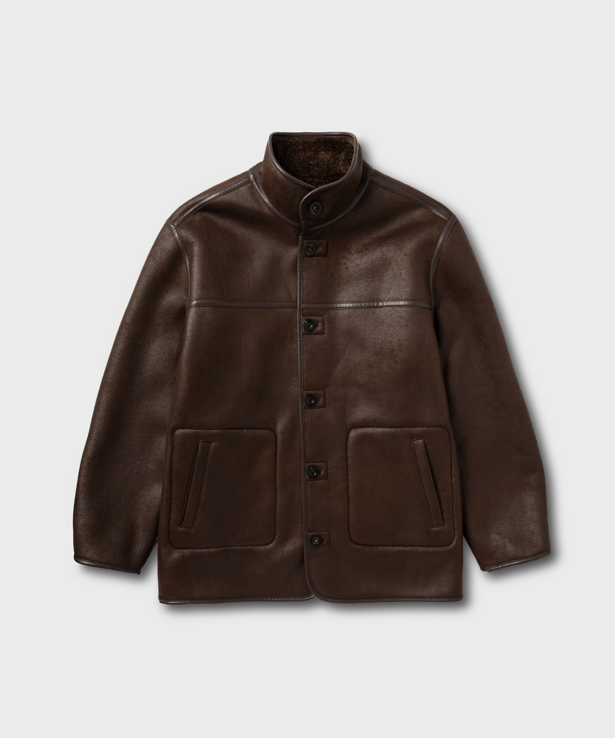 넌블랭크(NONBLANK) 무스탕 자켓_BROWN