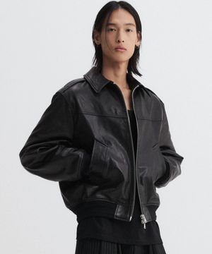 [프리미엄] 람포 베지터블 램스킨 블루종 블랙