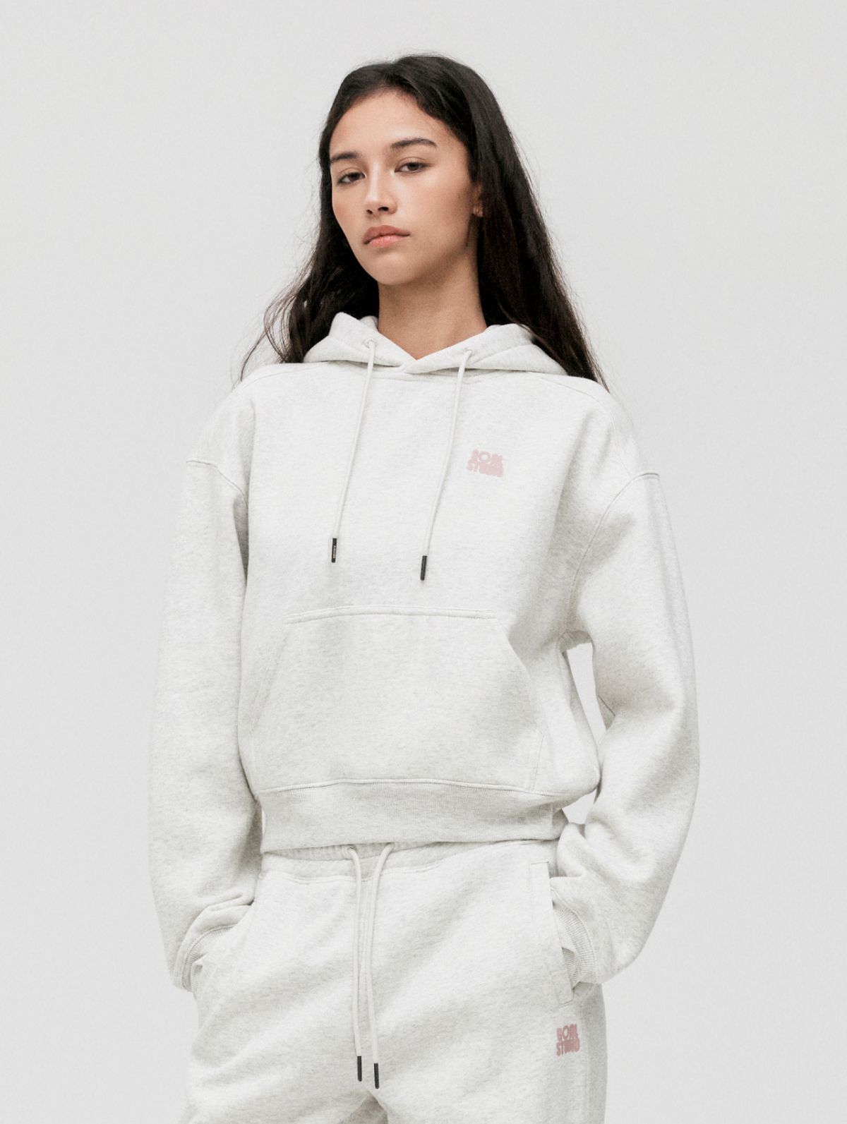 골스튜디오(GOALSTUDIO) WS ESSENTIAL BRUSHED HOODIE-OAT MEAL
