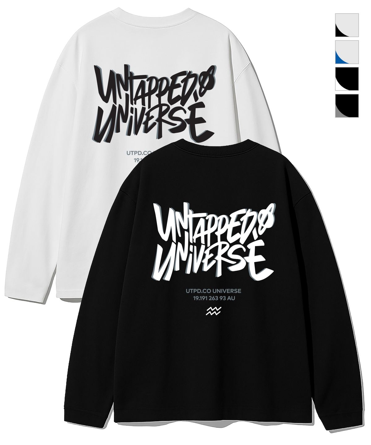 언탭트 스튜디오(UNTAPPED STUDIO) 유니버스 오버랩 오버핏 긴팔 티셔츠 4Color
