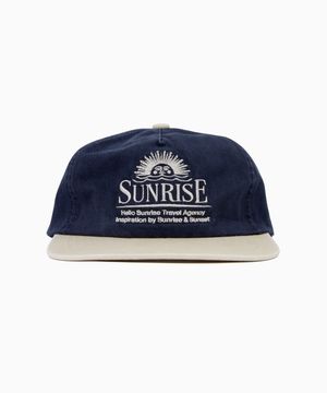Washed Horizon Relaxed Fit 5P Cap_Navy & Cream