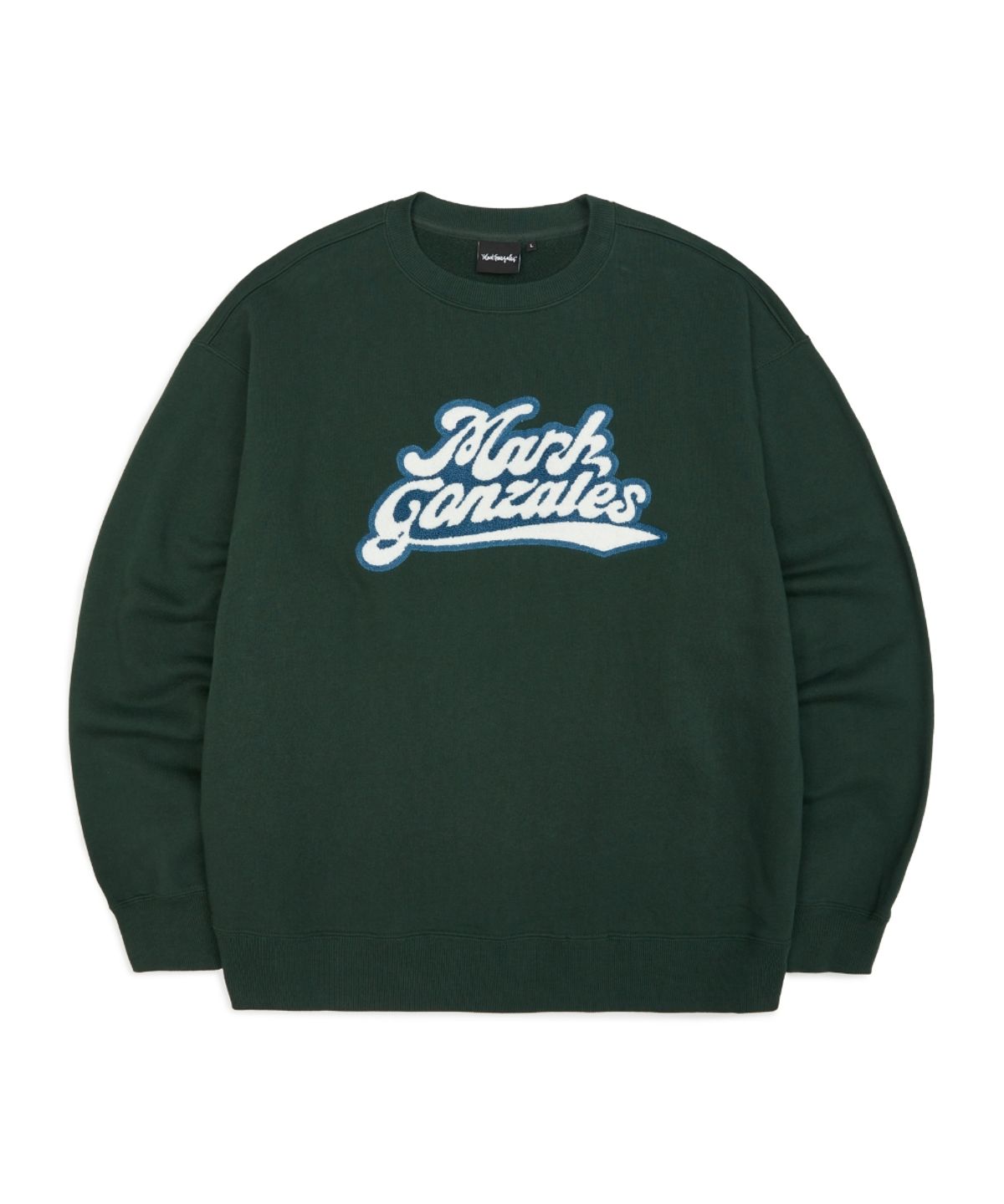 마크곤잘레스(MARK GONZALES) 타이포 부클 자수 스웨트셔츠 - D/GREEN