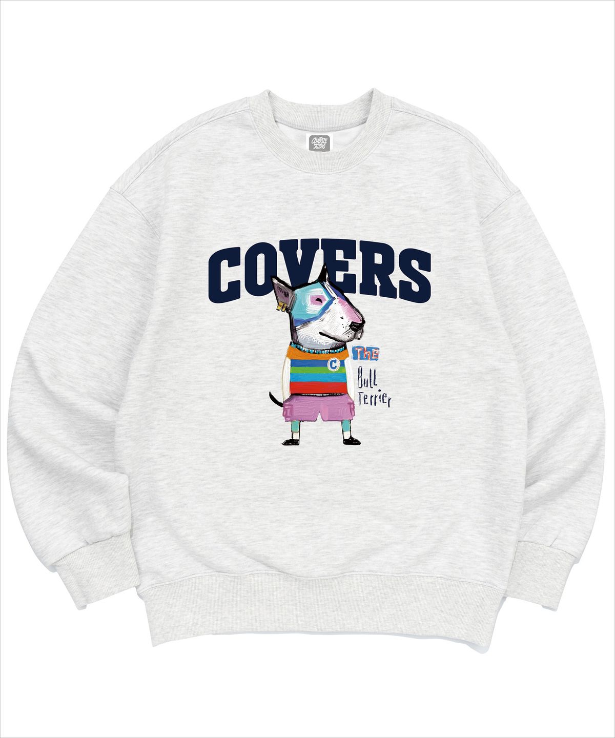 커버라이즈(COVERIZE) COVERS  불테리어 캐릭터 맨투맨 (L/GRAY)