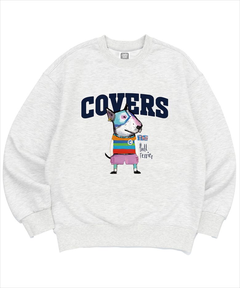 COVERS  불테리어 캐릭터 맨투맨 (L/GRAY)