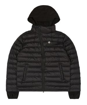 클로버 로고 후디드 라이트 덕다운 블랙