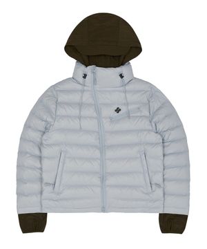 클로버 로고 후디드 라이트 덕다운 스카이블루