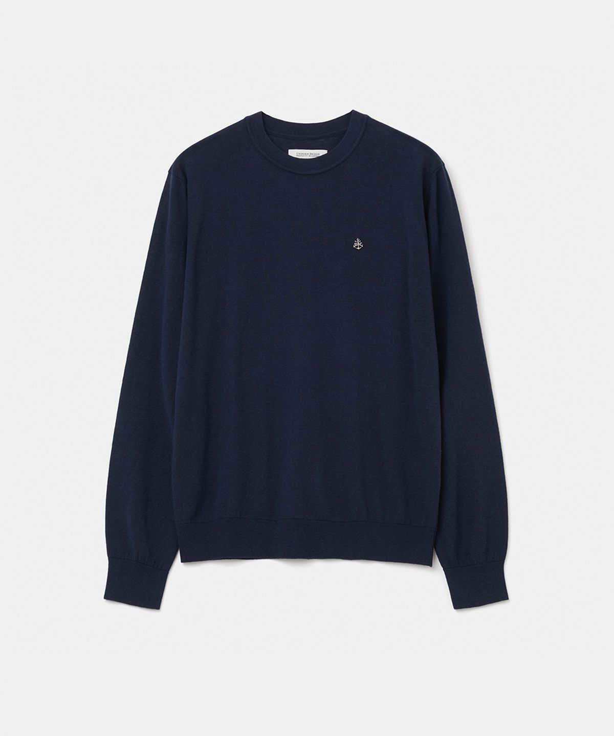 유니폼브릿지(UNIFORM BRIDGE) silk blended crew neck knit navy